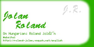 jolan roland business card